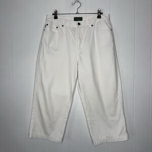 Lauren Jeans Co Ralph Lauren Women’s White Crop Pants Capri Size 12
